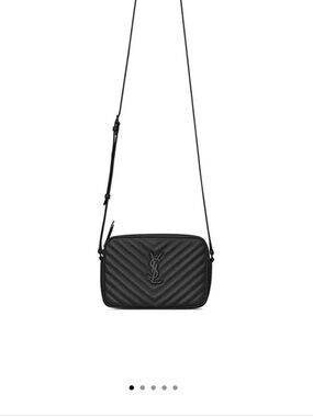 Saint Laurent Black Quilted Camera Crossbody Bag